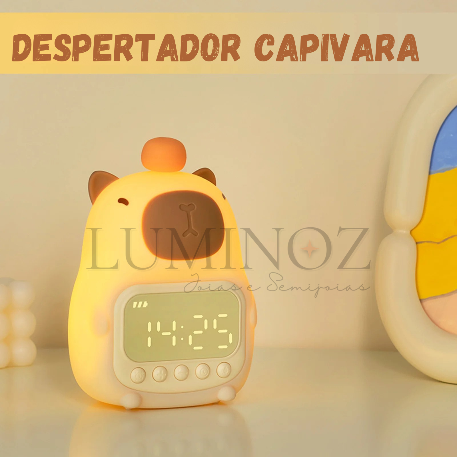 Capi Relógio | Despertador com Luz Noturna para Crianças