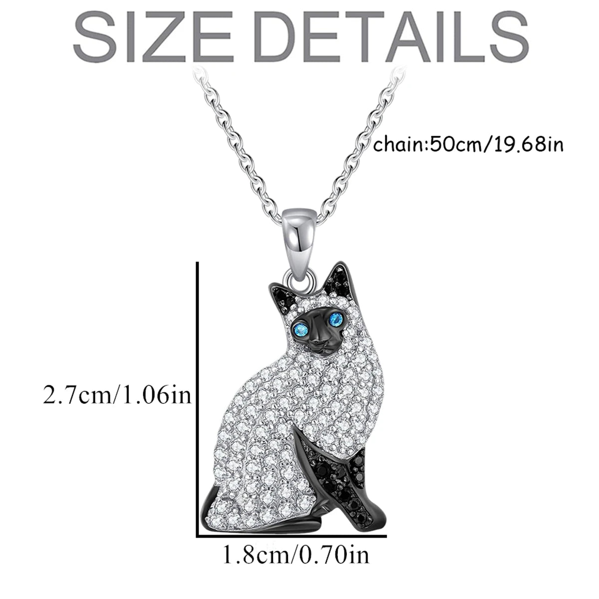 Colar + Pingente Gato Siamês | Em Prata 925