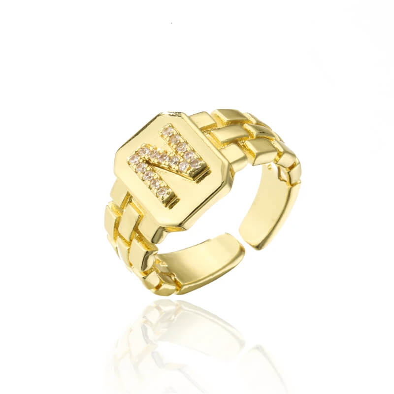 Anel Personalizado Signature | Banhado em Ouro 18k