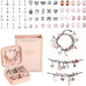 Kit Encanto de berloques para meninas faça você mesmo - Rosa