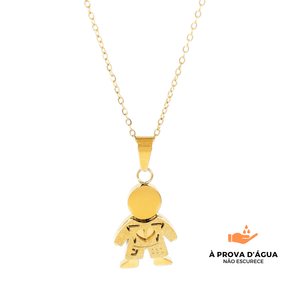 Colar com Pingente de Filho Banhado em Ouro 18k - Luminoz