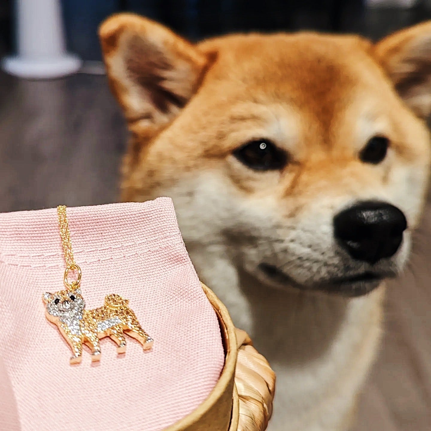 Colar + Pingente Shiba Inu | Banhado em Ouro 18K