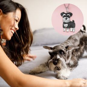 Colar + Pingente Schnauzer | Em Prata 925