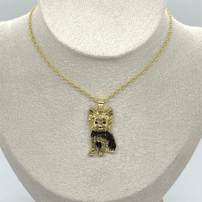 Colar Royal Yorkie Dog com Pingente [Banhado a Ouro 18k]