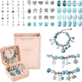 Kit Encanto de berloques para meninas faça você mesmo - Azul