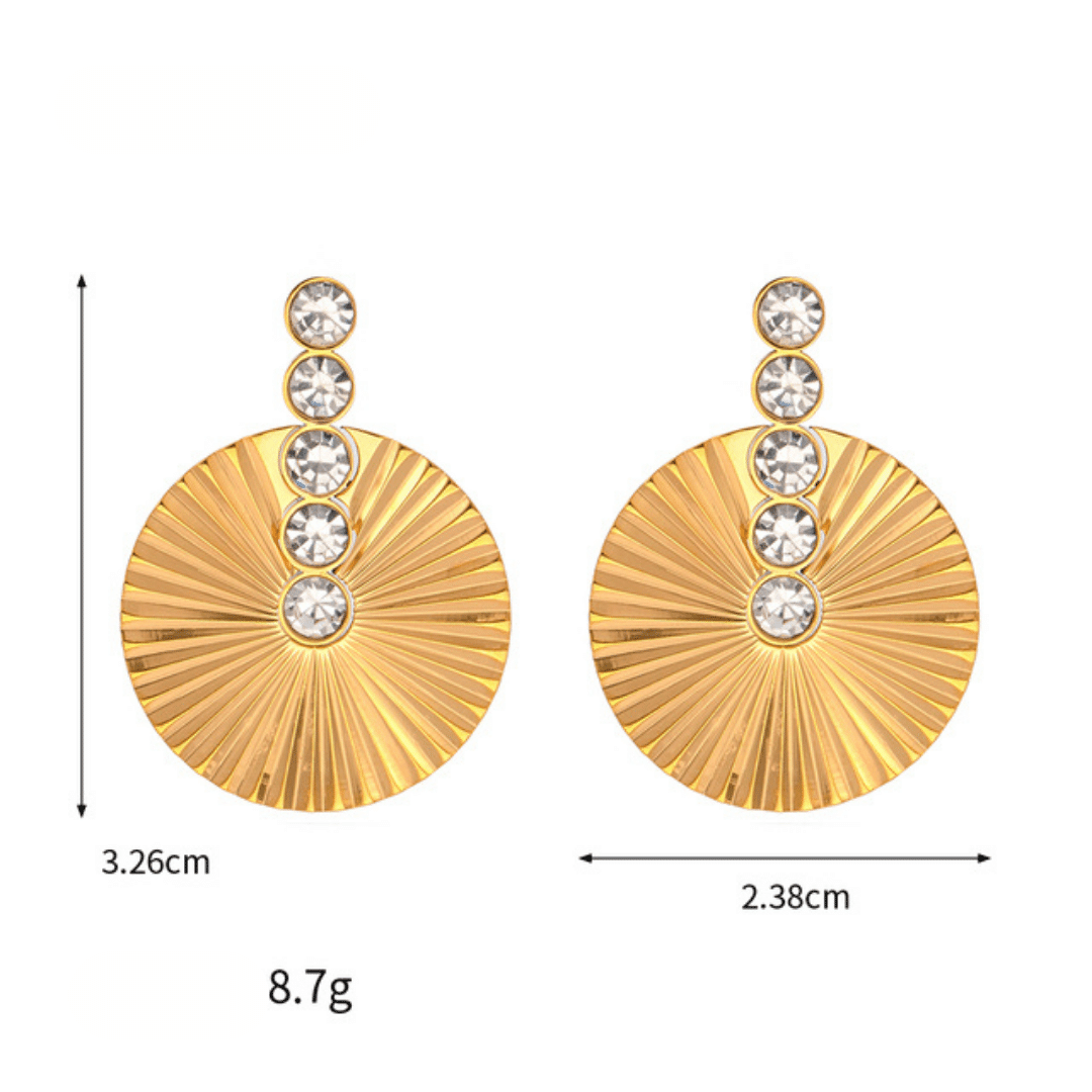 Brinco Circular Cravejado em Pérola ou Zircônia