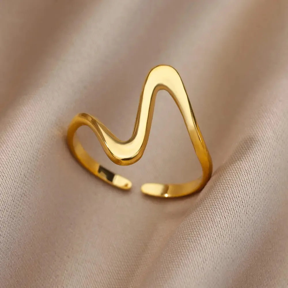 Anel Ondulado Vintage | Banhado em Ouro 18K