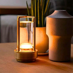 Luminária Cristal Dourado | Elegância e Modernidade