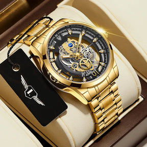 Relógio Skeleton | Automático de Quartzo Masculino