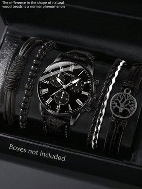 Kit Relógio Masculino Vinance| 4 Peças – Pulseiras