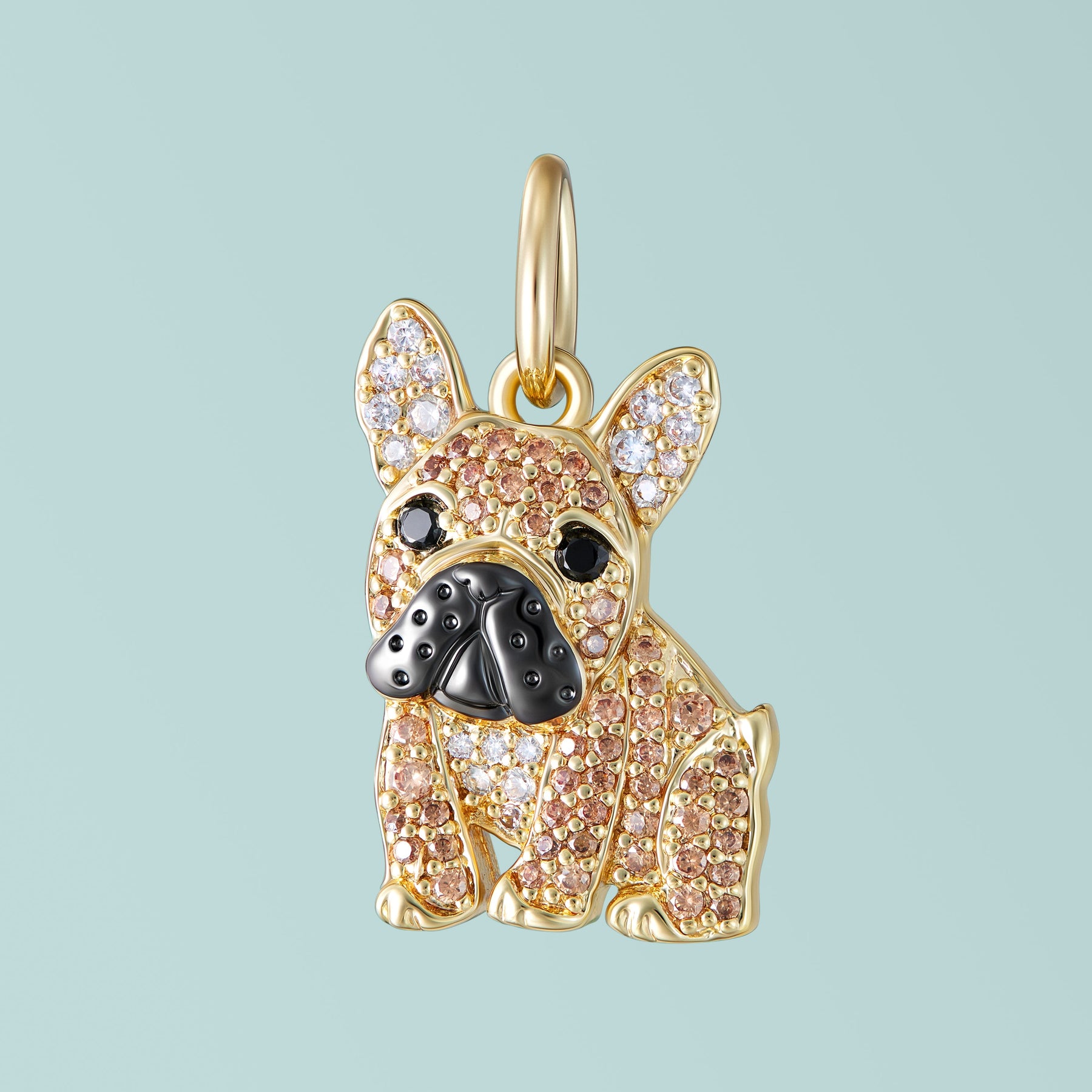 Pingente Bulldog Francês | Banhado em Ouro 18K