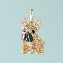 Pingente Bulldog Francês | Banhado em Ouro 18K