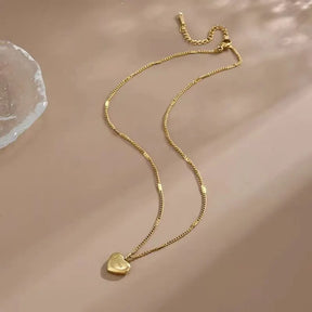 Colar Coração de Pêssego | Banhado em Ouro 18k