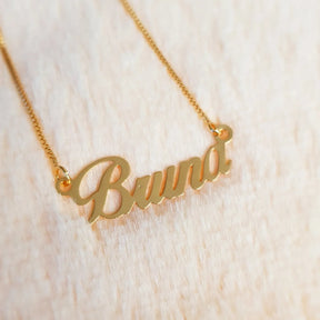 Colar com Nome Personalizado Folheado a Ouro 18k