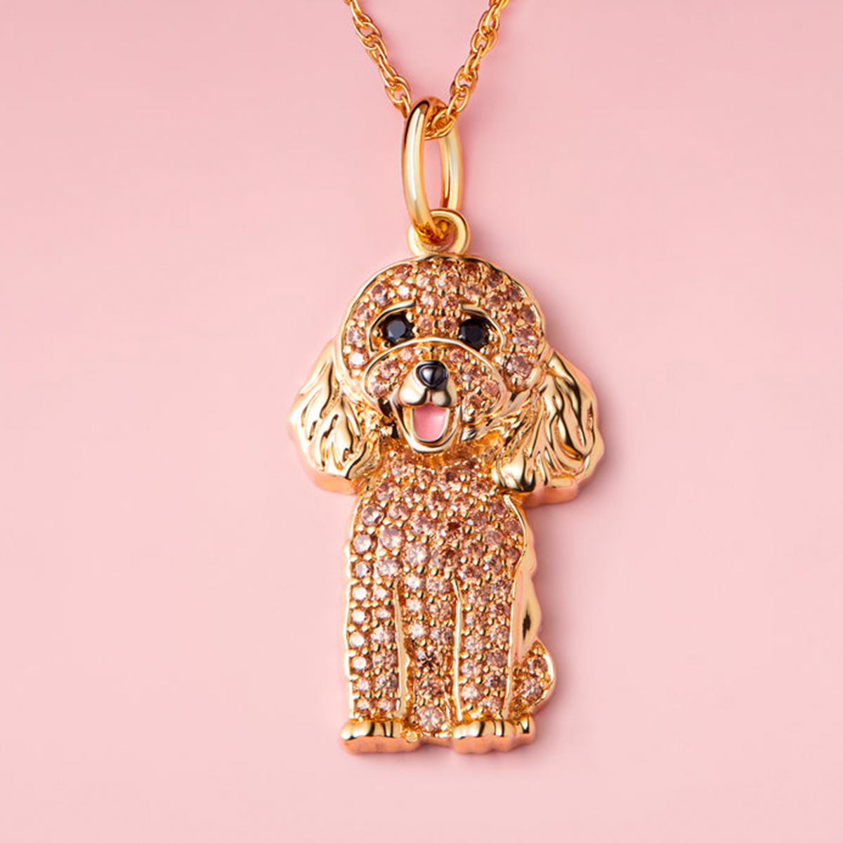 Colar + Pingente Poodle | Banhado em Ouro 18K