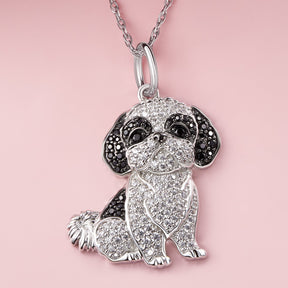 Colar + Pingente Shih-Tzu | Em Prata 925