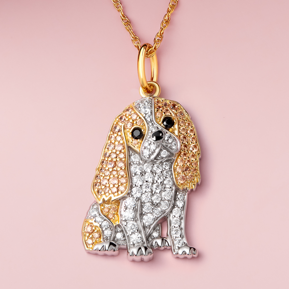 Colar + Pingente Cavalier King Charles | Banhado em Ouro 18K