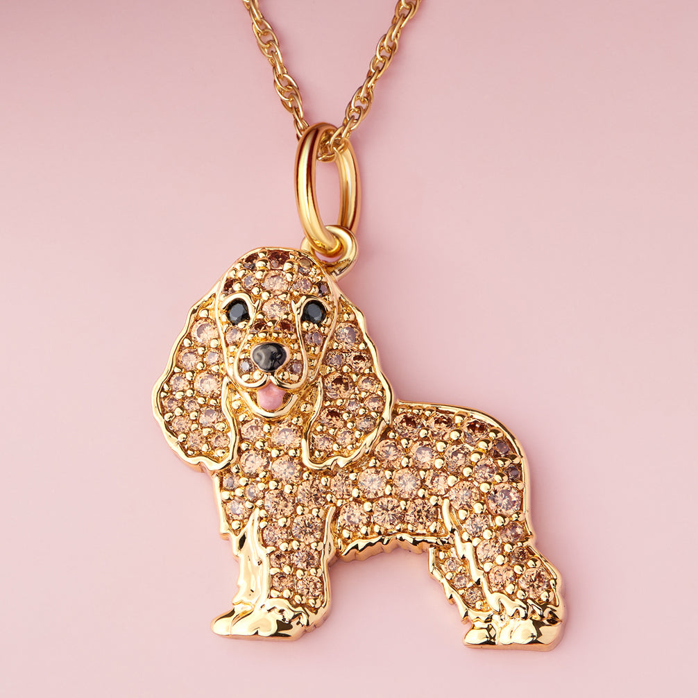 Colar + Pingente Cocker Spaniel | Banhado em Ouro 18K