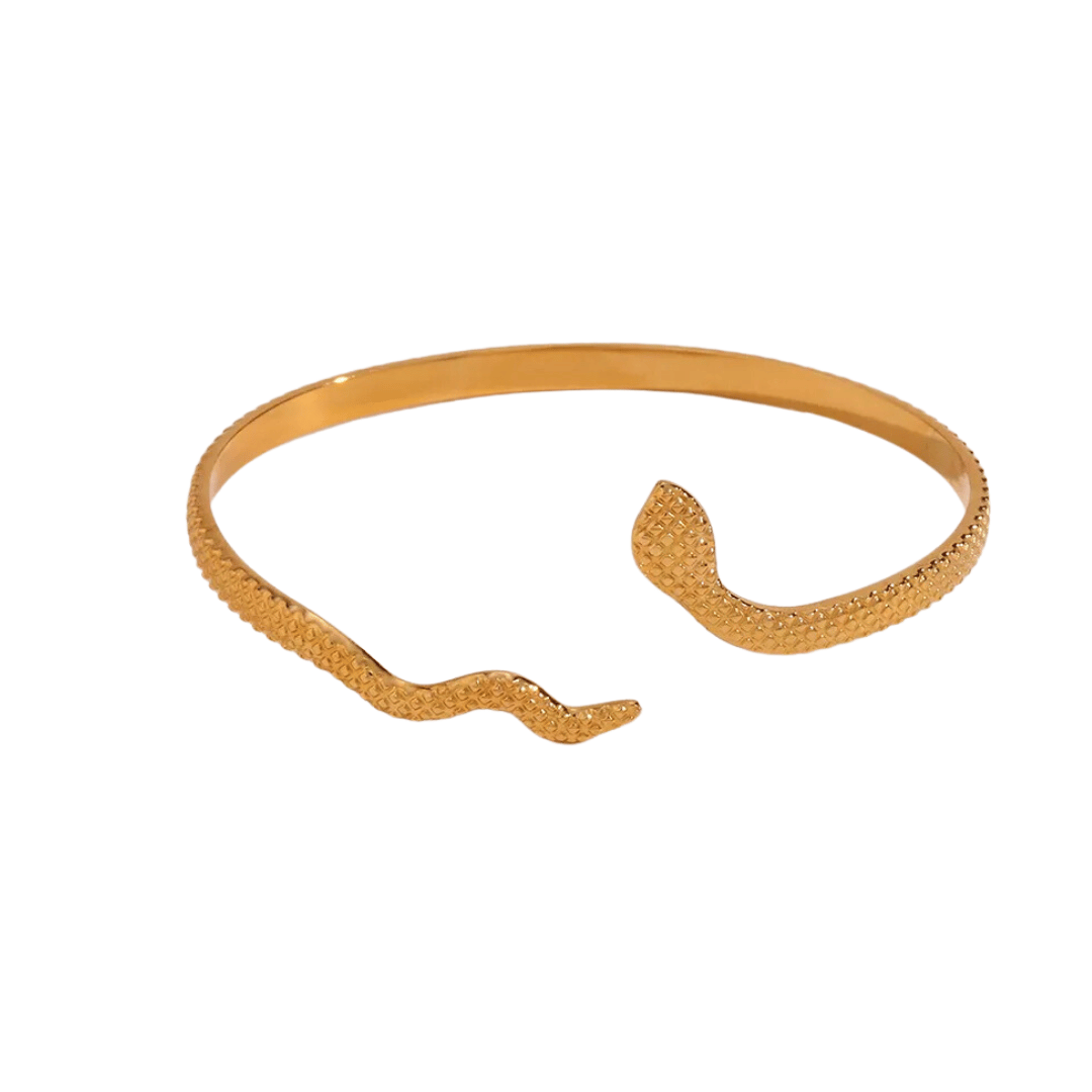 Pulseira snake banhada em ouro 18K impermeável