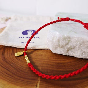 Pulseira Tibetana Vermelha da Prosperidade