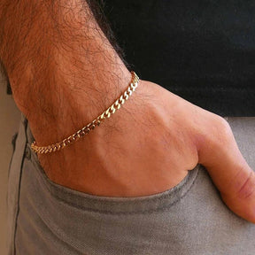 Pulseira Cubana - Banhada a Ouro 18k e Prata 925 - LUMINOZ